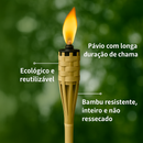 Tocha Bambu Lamparina Iluminação Festa Temática Decoração Jardim Luau 120cm