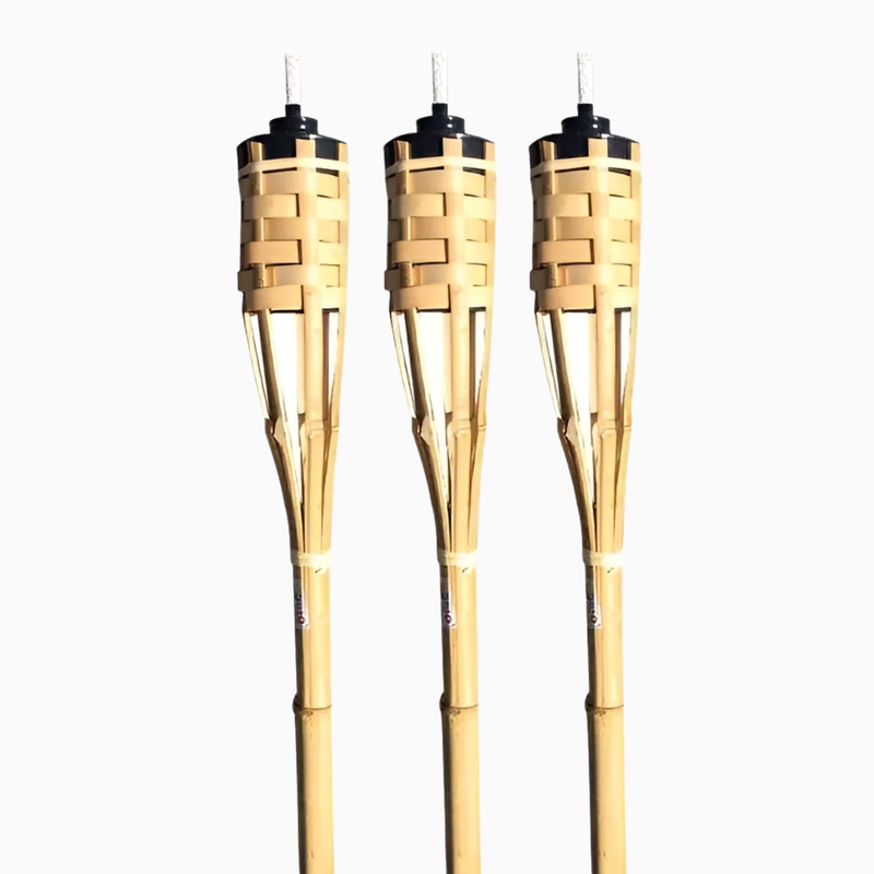 Tocha Bambu Lamparina Iluminação Festa Temática Decoração Jardim Luau 120cm