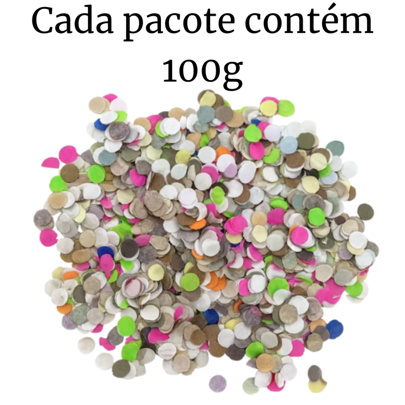 Confete Colorido Carnaval Festa Decoração 100g