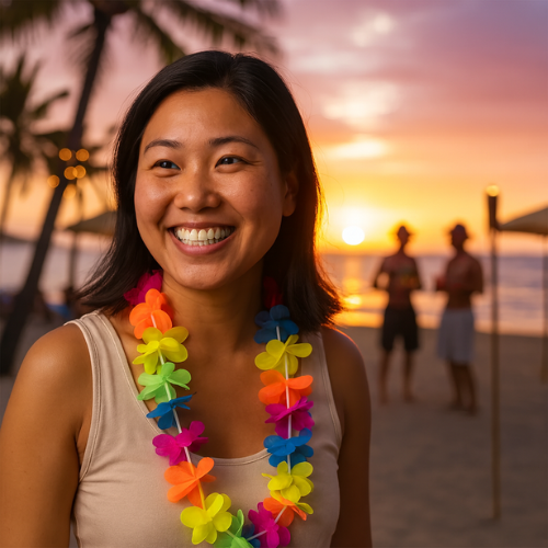 120 Unidades Colar Havaiano Flor Festa Carnaval Fantasia