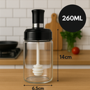 Meleira de Vidro 260ml com Tampa Rosqueável e Pegador Espiral