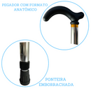 Bengala Para Idoso Alumínio Ortopédica Reforçada 6 Ajustes