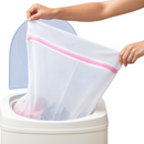 Kit 3 Saquinhos Protetores Para Lavagem De Roupas Delicadas Cor Branco