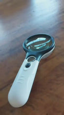 Lupa De Leitura Portátil 45X , Iluminada , Lente De Microscópio , Joias , Relógio Com 3 Leds